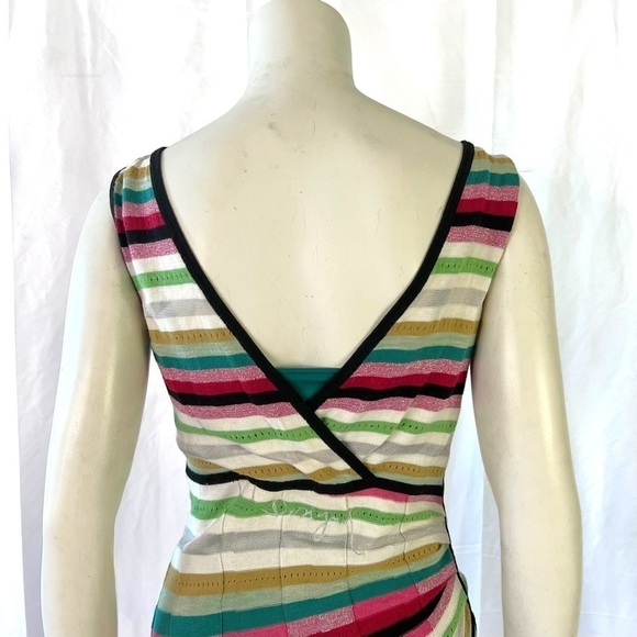 DESIGUAL MULTICOLOUR PINK GREEN  GREY WHITE BLACK SUMMER DRESS LINED WOMEN SMALL - Picture 5 of 15
